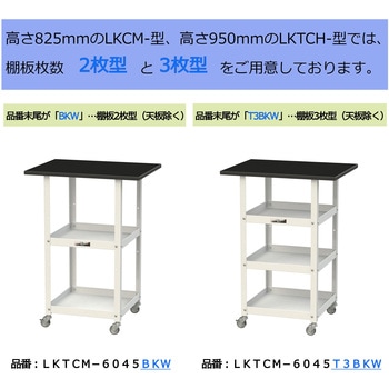 実験用/軽量作業用/キャスター付き_天板付きラボワゴン_高耐薬品ケミテクト天板_ワークテーブルLABシリーズ 山金工業