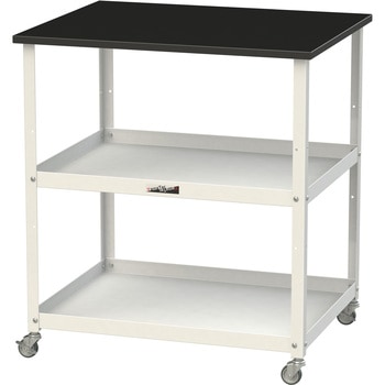 実験用/軽量作業台/キャスター付き_天板付きラボワゴン_高耐薬品ケミテクト天板_ワークテーブルLABシリーズ 山金工業