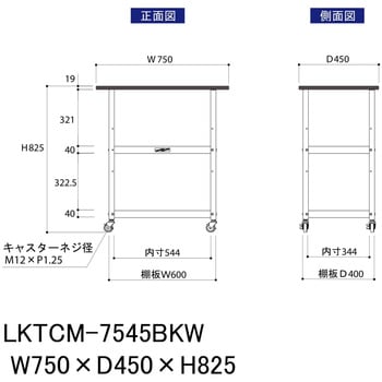 実験用/軽量作業用/キャスター付き_天板付きラボワゴン_高耐薬品ケミテクト天板_ワークテーブルLABシリーズ 山金工業
