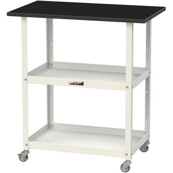 実験用/軽量作業台/キャスター付き_天板付きラボワゴン_高耐薬品ケミテクト天板_ワークテーブルLABシリーズ - 山金工業