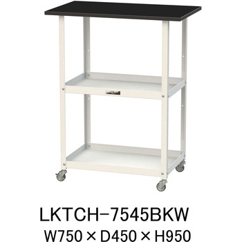 実験用/軽量作業用/キャスター付き_天板付きラボワゴン_高耐薬品ケミテクト天板_ワークテーブルLABシリーズ 山金工業