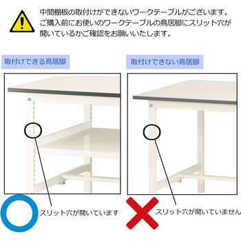 オプション/中間棚板・棚受セット_ワークテーブル150・LABシリーズ用 山金工業