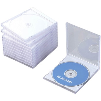 CD DVD ブルーレイケース 1枚収納 プラケース 10mm ディスク収納 エレコム CD/DVDプラケース 【通販モノタロウ】