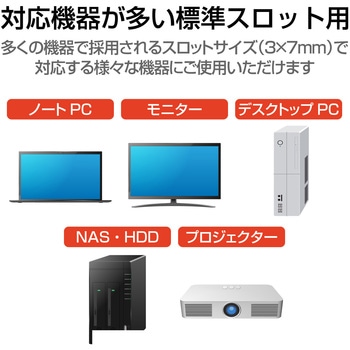 セキュリティワイヤー用ロックパーツ セキュリティスロット対応 パソコン エレコム