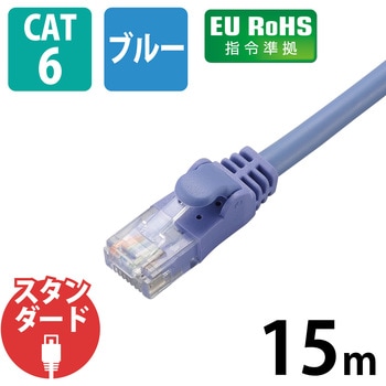 LANケーブル CAT6 ギガビット より線 RJ-45コネクタ スリムコネクタ RoHS エレコム