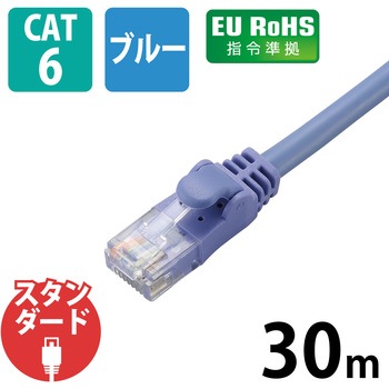 LANケーブル CAT6 ギガビット より線 RJ-45コネクタ スリムコネクタ RoHS エレコム