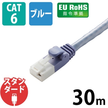 LANケーブル CAT6 ギガビット 爪折れ防止 より線 スリムコネクタ RoHS エレコム