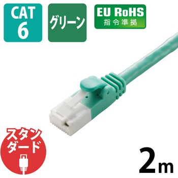 LANケーブル CAT6 ギガビット 爪折れ防止 より線 スリムコネクタ RoHS エレコム