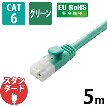 LANケーブル CAT6 ギガビット 爪折れ防止 より線 スリムコネクタ RoHS エレコム
