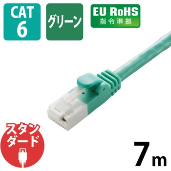LANケーブル CAT6 ギガビット 爪折れ防止 より線 スリムコネクタ RoHS エレコム