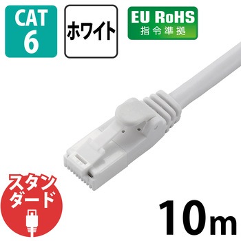LANケーブル CAT6 ギガビット 爪折れ防止 より線 スリムコネクタ RoHS エレコム