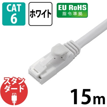 LANケーブル CAT6 ギガビット 爪折れ防止 より線 スリムコネクタ RoHS エレコム