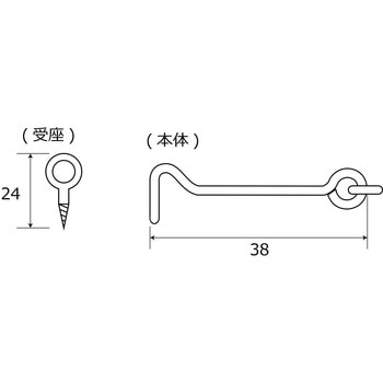 真鍮メッキアオリ止め WAKI