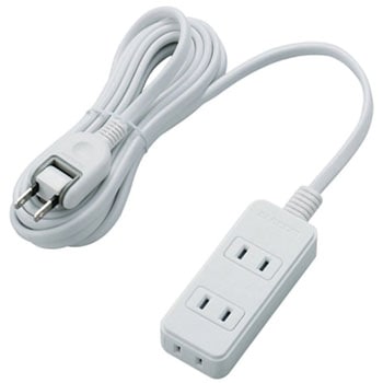 延長コード 電源タップ 3個口 2P スイングプラグ コンセント 1m/2m/3m OAタップ エレコム