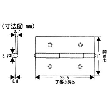 薄口カラー丁番 WAKI