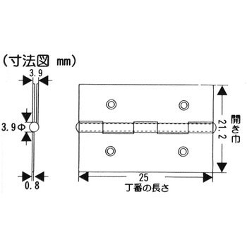 薄口カラー丁番 WAKI