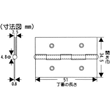 中厚ステンレス丁番 WAKI