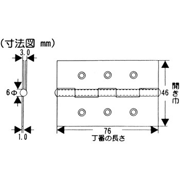 中厚ステンレス丁番 WAKI