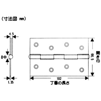 中厚ステンレス丁番 WAKI