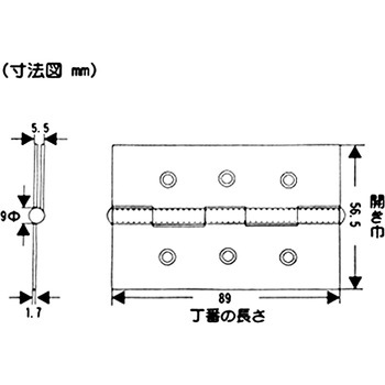 厚口ステンレス丁番 WAKI