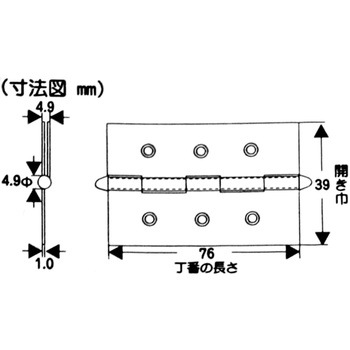 ステンロング丁番 WAKI