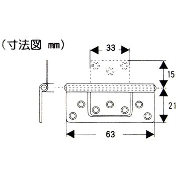 薄口フラッシュ丁番 WAKI