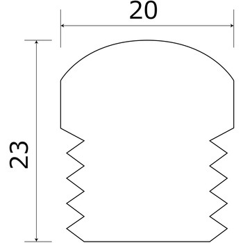 木製ツマミ ブラウン WAKI
