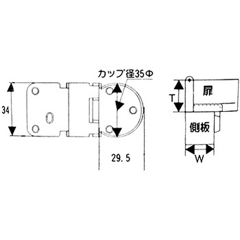 鉄アングル丁番 WAKI