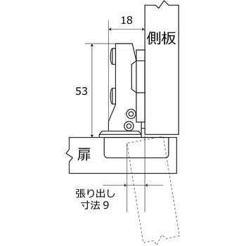 スライド丁番 WAKI