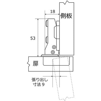 スライド丁番 WAKI