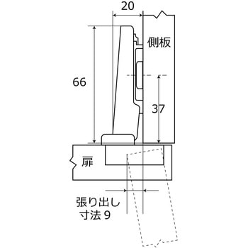 スライド丁番 WAKI