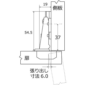 スライド丁番 WAKI