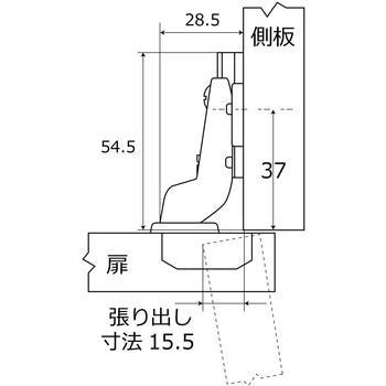 スライド丁番 WAKI