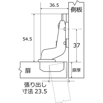 スライド丁番 WAKI