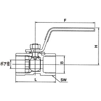 レデュースボア ボールバルブ SUS316(レバーハンドル)