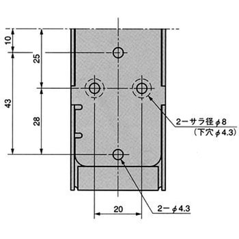 鍵付コーナーパチン錠 栃木屋