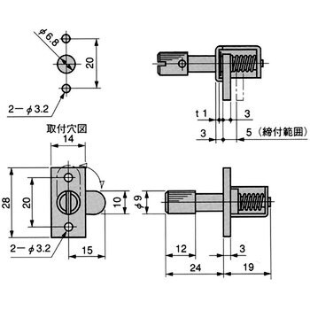 TL-86A 簡易扉止めストッパー 1個 栃木屋 【通販モノタロウ】