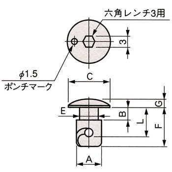 六角穴付サインファスナー 栃木屋