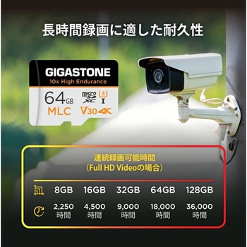 10倍高耐久MLC マイクロSDカード Gigastone