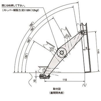 上蓋用多段式ストップステー 栃木屋