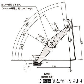 上蓋用多段式ストップステー