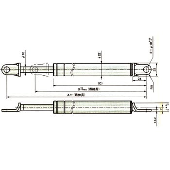 TM-150-100-40 ガススプリング 1個 栃木屋 【通販サイトMonotaRO】