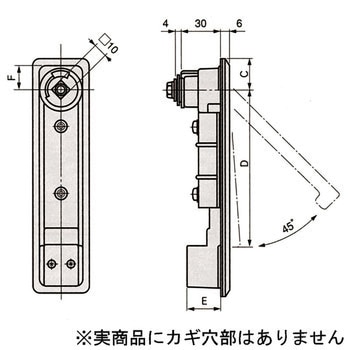フラッシュレバーハンドル(防水型) 栃木屋