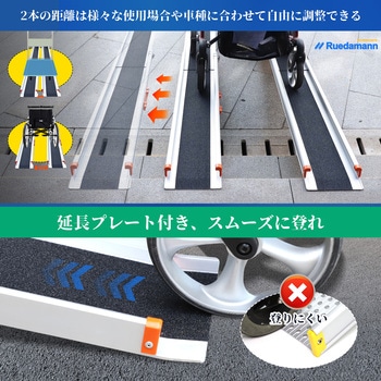 車椅子 スロープ 伸縮式 アルミスロープ Ruedamann