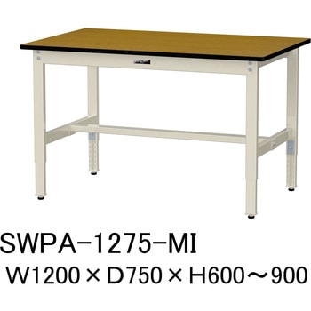 軽量作業台/耐荷重200kg_高さ調整H600～900_ポリエステル天板_ワークテーブル300シリーズ 山金工業