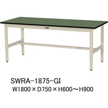 軽量作業台/耐荷重200kg_高さ調整H600～900_塩ビシート天板_ワークテーブル300シリーズ 山金工業