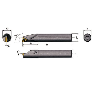 タンガロイ 内径用TACバイト <br>S25R-MDUNR11 1個<br><br> ▽711-6683