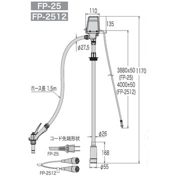 FP-25 電動ドラムポンプ ラクオート FPシリーズ 1台 工進 【通販サイト 