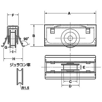 サッシ取替戸車 ジュラコン(R)車 ヨコヅナ