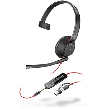 Poly Blackwire 5210 Mono USB-C +C/A【片耳、ノイズキャンセルマイク、USB-A/C両方に対応】 HP(日本ヒューレット・パッカード)